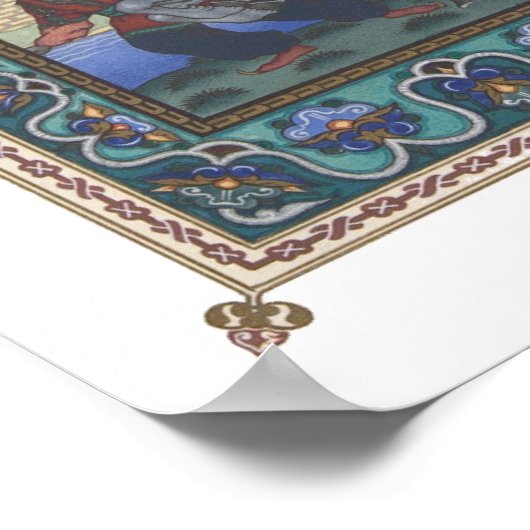 Der Feuervogel: Tsarewitsch Iwan am Pferd Poster (Ecke)