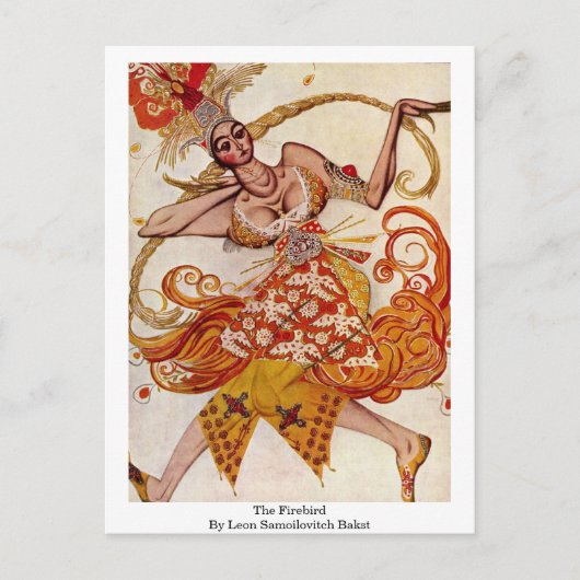 Der Feuervogel von Leon Samoilovitch Bakst Postkarte (Vorderseite)