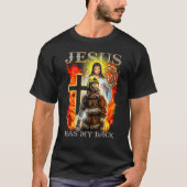Der Feuerwehrdenkmal Jesus hat meinen Rücken auf d T-Shirt (Vorderseite)