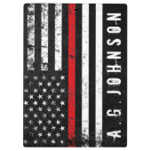 Der Feuerwehrmann, der angeredet wurde, Klemmbrett (Rückseite)