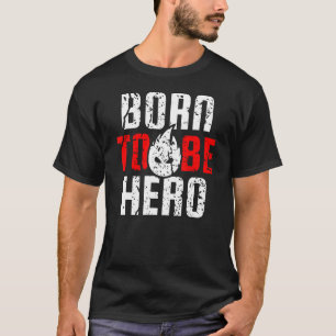 Der Feuerwehrmann des Mens ist Heldenfeuer und Ret T-Shirt