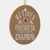 Der Feuerwehrmann ist der beste Großvater Keramik Ornament (Rechts)