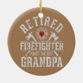 Der Feuerwehrmann ist der beste Großvater Keramik Ornament (Hinten)