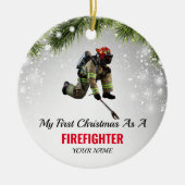 Der Feuerwehrmann, meine 1. Weihnachtszeit als Feu Keramik Ornament (Vorne)