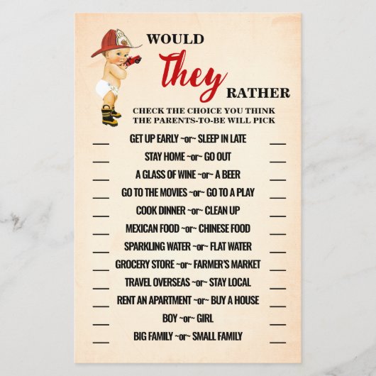 Der Feuerwehrmann wollte eher eine Duschspielkarte Flyer (Vorne)