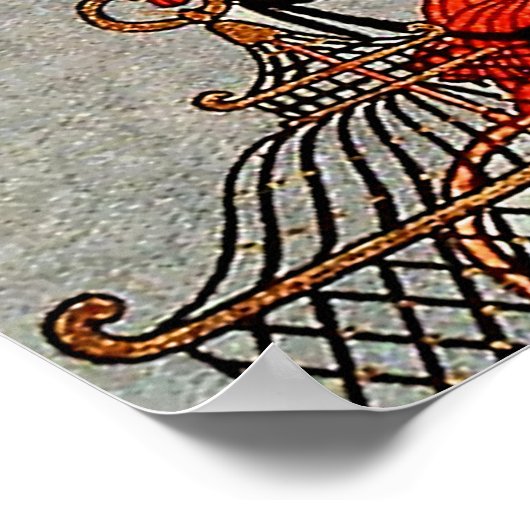 Der fickle Bird von George Barbier Poster (Ecke)