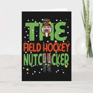 Der Field Hockey Nussknacker Lustige Weihnachts-Py Karte
