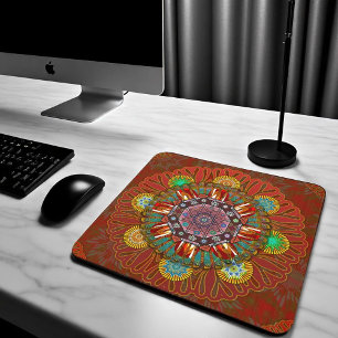 Der Filter Blumenrot des Squire Manipur Mandala Mousepad