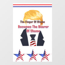 Der Finger der Schuld Trumps Fensterklammern