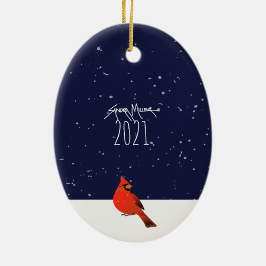 Der finnische Lapphund 2021 Keramik Ornament (Hinten)