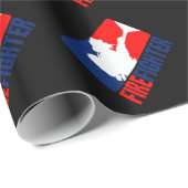 Der Firefighter-Headliner in Tri-Farben Geschenkpapier (Rolleneckpunkt)