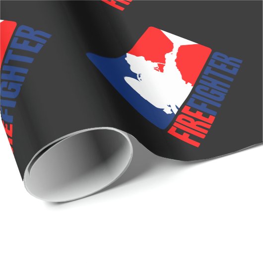 Der Firefighter-Headliner in Tri-Farben Geschenkpapier (Rolleneckpunkt)