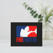 Der Firefighter-Headliner in Tri-Farben Postkarte (Stehend Vorderseite)