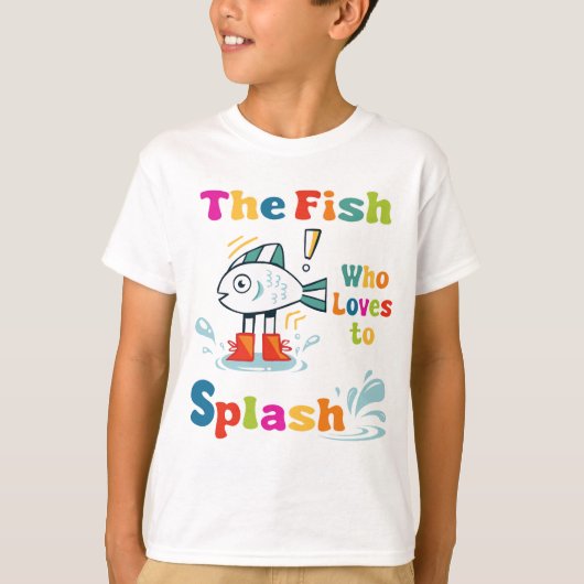 Der Fisch, der Lieben zu spritzen T-Shirt (Vorderseite)
