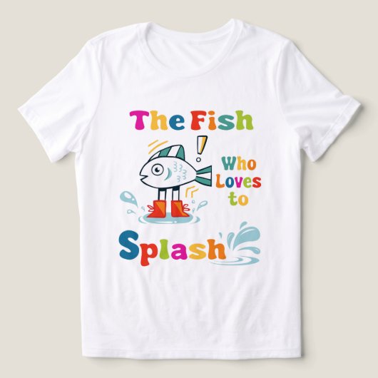 Der Fisch, der Lieben zu spritzen Tri-Blend Shirt (Design Vorderseite)