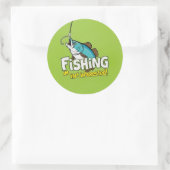Der Fisch, der nicht am Fischfang interessiert ist Runder Aufkleber (Tasche)