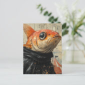 Der Fisch im Zirkus Postkarte (Stehend Vorderseite)