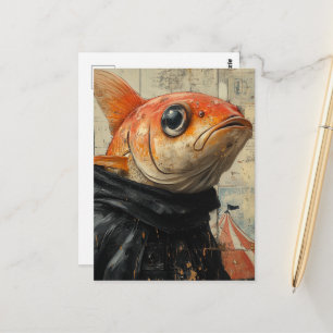 Der Fisch im Zirkus Postkarte