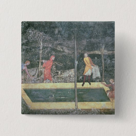Der Fisch-Teich, vom Hirsch-Raum, 1343 Button (Vorderseite)