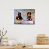 Der Fisch war so groß! Poster (Küche)