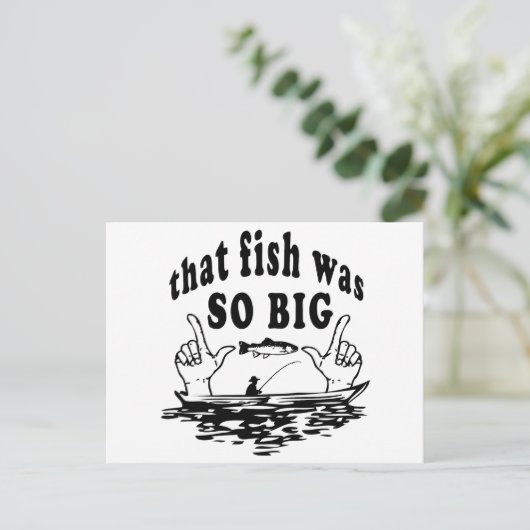 "Der Fisch war so groß." Postkarte (Stehend Vorderseite)