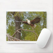 Der Fischadler fliegt, Botswasna. Mousepad (Mit Mouse)