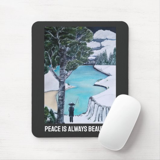 Der Fischer Gemälde von Alfred Fox Mousepad (Mit Mouse)