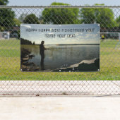 Der Fischer. Glückliches Angeln Banner (Insitu)