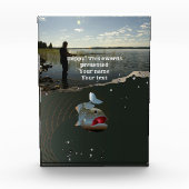 Der Fischer      . Glückliches Angeln Fotoblock (Vorderseite)