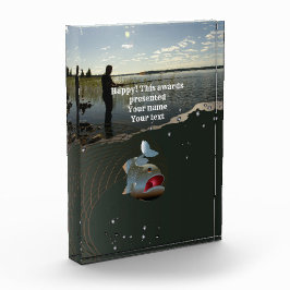 Der Fischer ​ ​ ​ ​ ​ ​. Glückliches Angeln Fotoblock