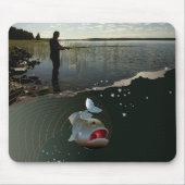 Der Fischer      . Glückliches Angeln Mousepad (Vorne)