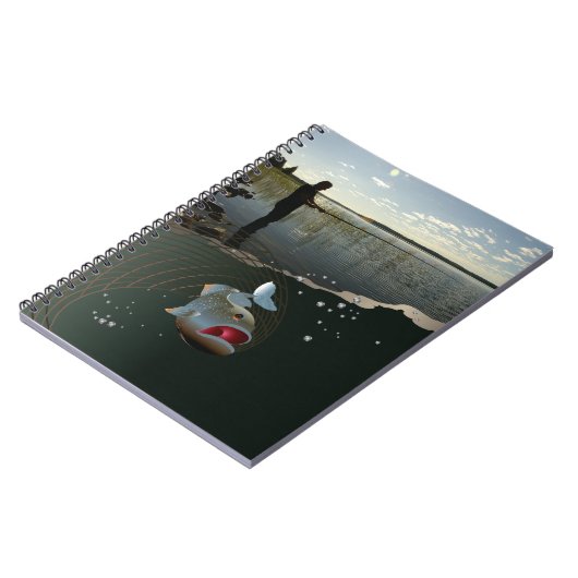 Der Fischer ​ ​ ​ ​ ​ ​. Glückliches Angeln Notizblock (Linke Seite)