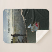 Der Fischer      . Glückliches Angeln Sherpadecke (Vorderseite (Horizontal))