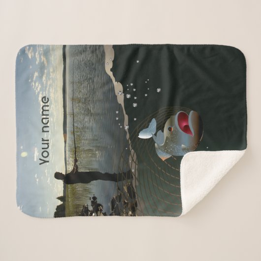 Der Fischer . Glückliches Angeln Sherpadecke (Vorderseite (Horizontal))