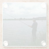 Der Fischer im Abend Glasuntersetzer (Rückseite)