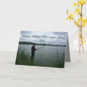 Der Fischer im Abend Karte (Gelbe Blume)