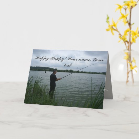 Der Fischer im Abend Karte (Gelbe Blume)