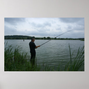 Der Fischer im Abend Poster