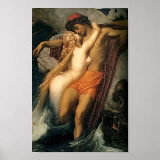 Der Fischer und der Syren | Frederic Leighton Poster (Vorne)