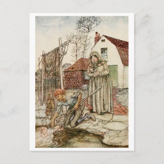 Der Fischer und seine Ehefrau Postkarte (Vorderseite)