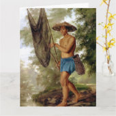 Der Fischer von Sacag Fine Art Greetings Card Karte (Gelbe Blume)