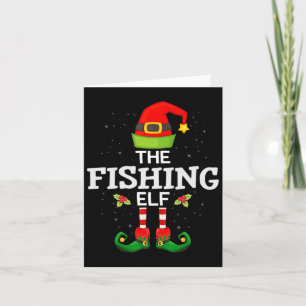 Der Fischerei-Elfen-Weihnachts-Familien-Matching-P Karte