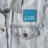 Der FischeWhisperer (kundengerechte Farben) Button (Beispiel)