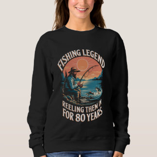 Der Fischfang verblasst 80 Jahre, in denen er gefa Sweatshirt