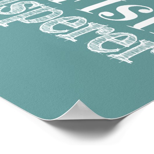 Der Fischflüsterer (anpassbare Farben) Poster (Ecke)