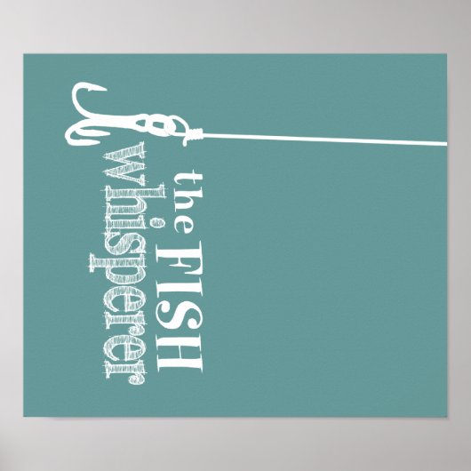 Der Fischflüsterer (anpassbare Farben) Poster (Vorne)