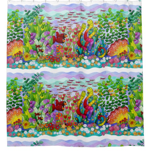 Der Fischgarten Duschvorhang (Vorderseite)