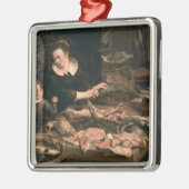 Der Fischhändler Ornament Aus Metall (Links)