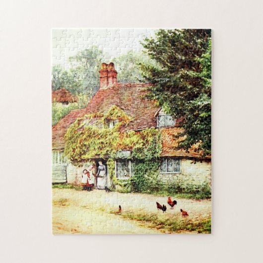 Der Fischladen Haslemere von Helen Allingham Puzzle (Vertikal)