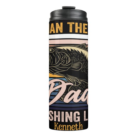Der Fischlegende" - Retro-Vater Thermosbecher (Vorderseite)